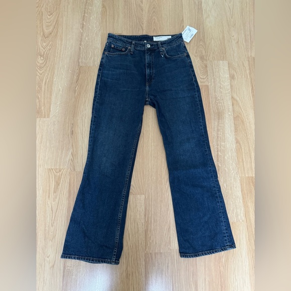 RAG & BONE Casey High Rise Ankle Flare in Chelsea Blue Size 27 NWT - Picture 3 of 8